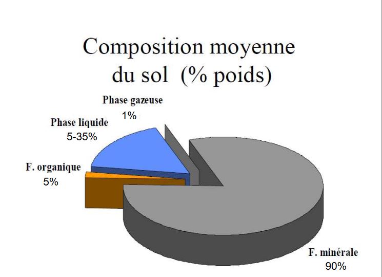 Composition moyenne du sol (% poids)