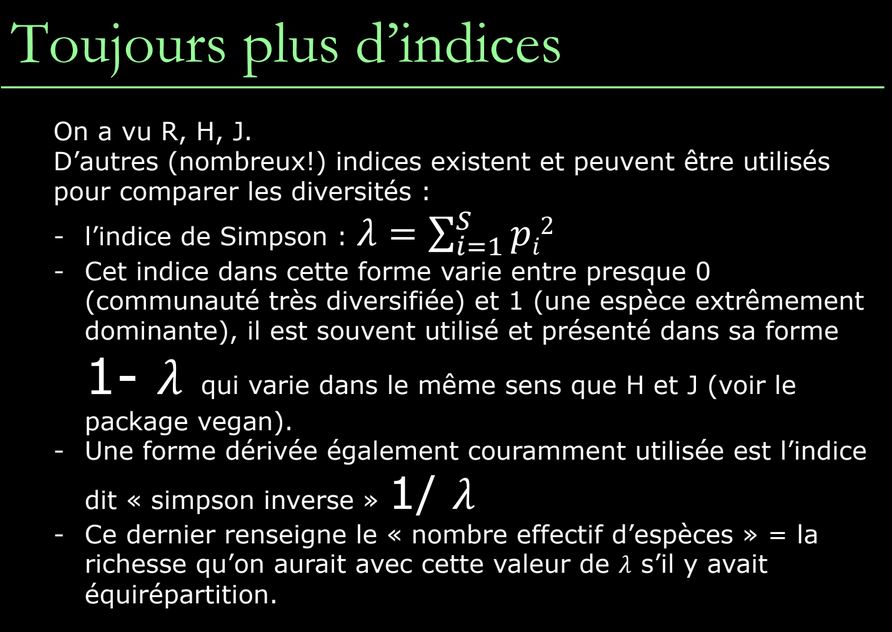 Toujours plus d'indices