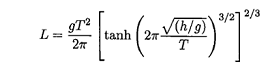 Formule de dispersion de la houle